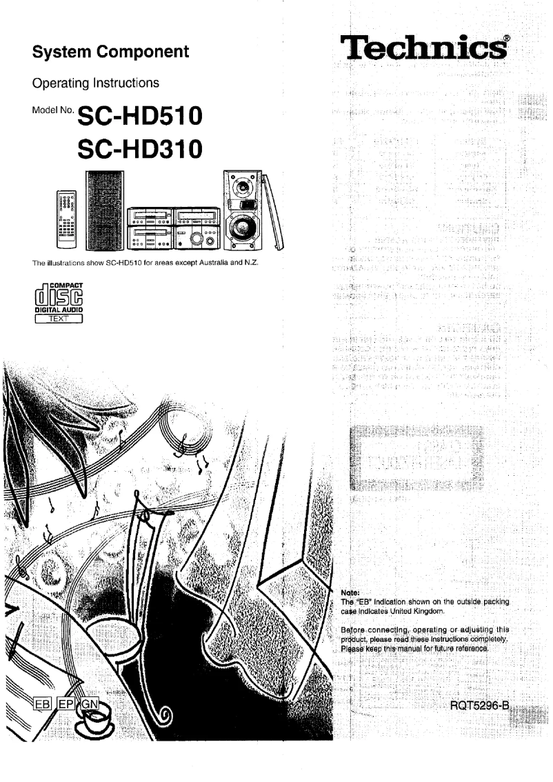 Page 1 de la notice Manuel utilisateur Technics SC-HD510