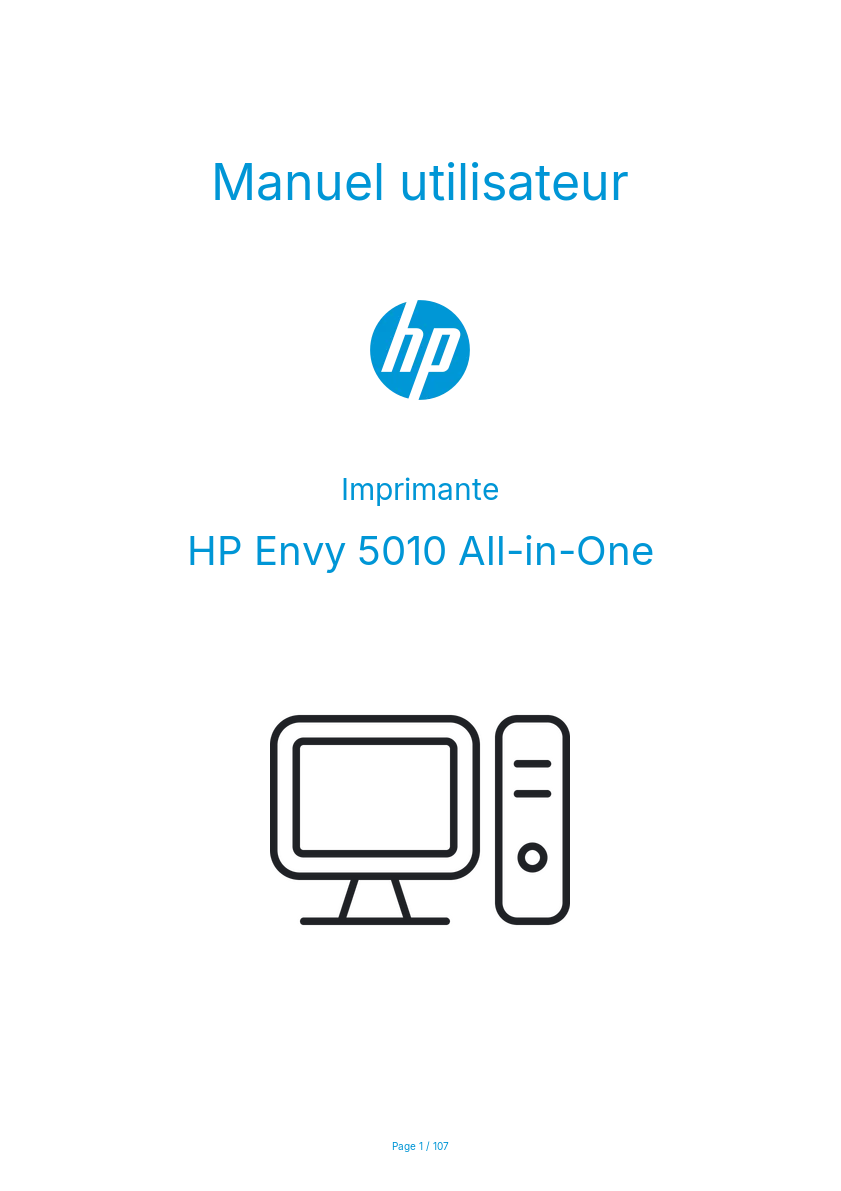 Image de la première page du manuel de l'appareil Envy 5010 All-in-One