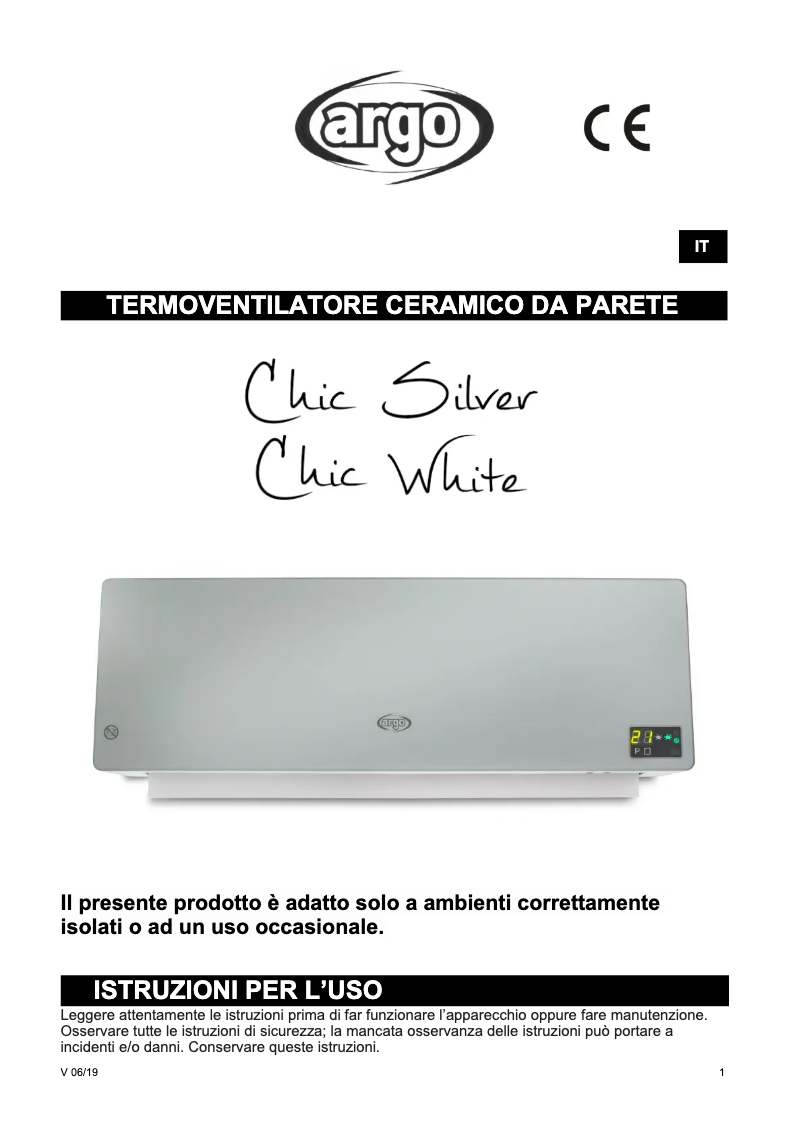 Image de la première page du manuel de l'appareil Chic
