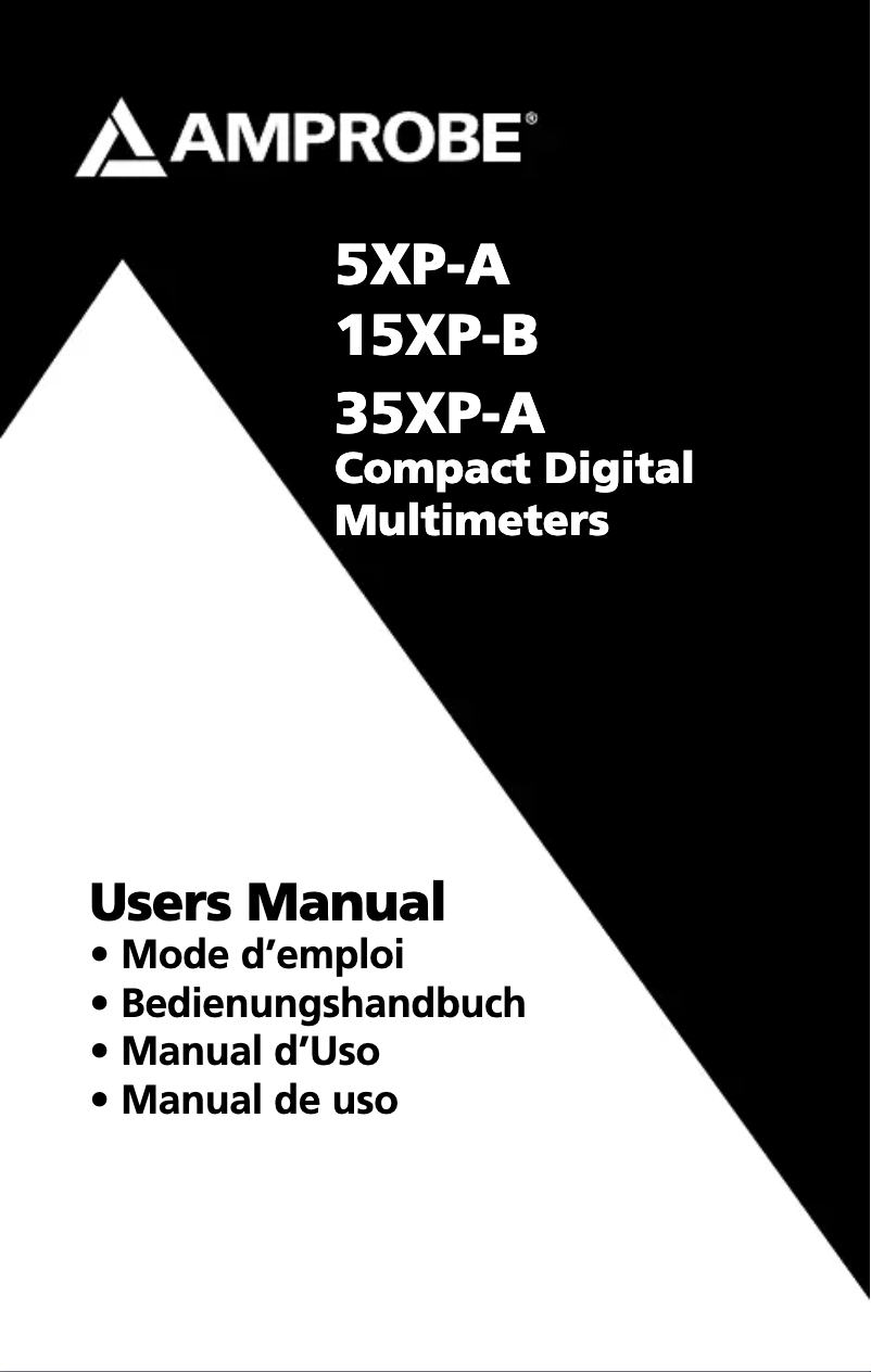 Page 1 de la notice Manuel utilisateur Amprobe 35XP-A