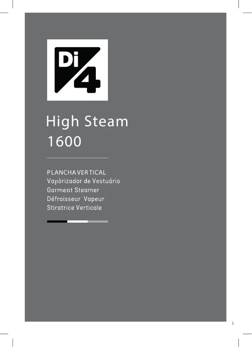 Page 1 de la notice Manuel utilisateur Di4 High Steam 1600