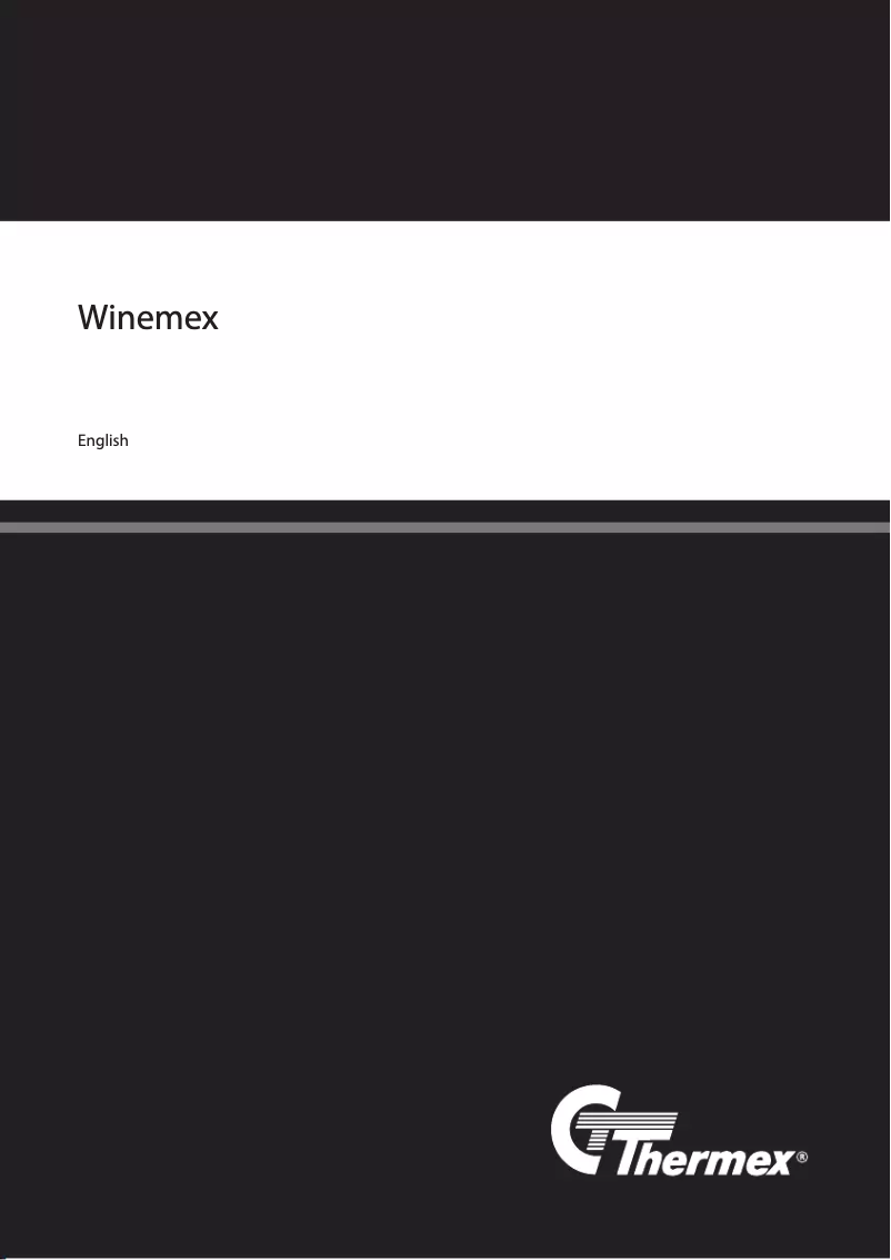 Page n°1 - Manuel utilisateur Thermex Winemex 40