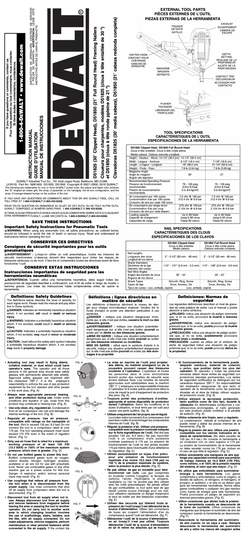 Image de la première page du manuel de l'appareil D51850