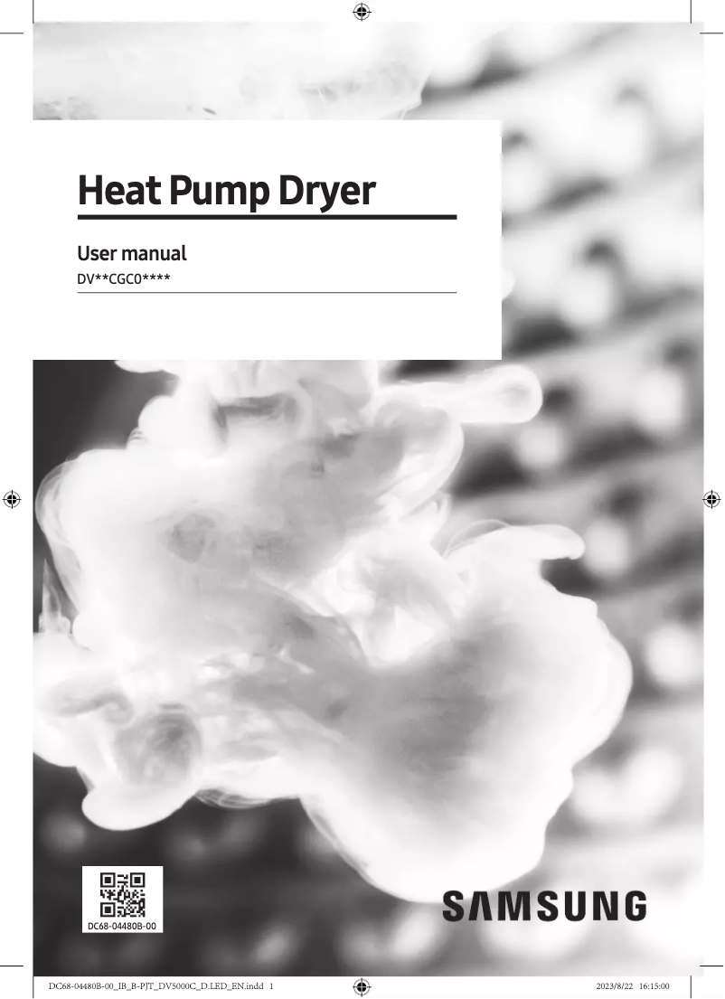 Page 1 de la notice Manuel utilisateur Samsung DV80CGC030AE