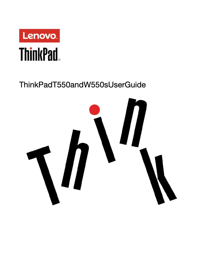 Image de la première page du manuel de l'appareil ThinkPad T550