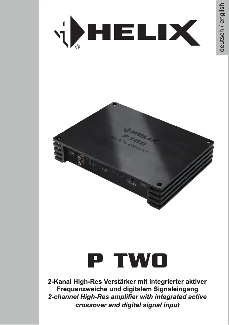 Image de la première page du manuel de l'appareil P TWO
