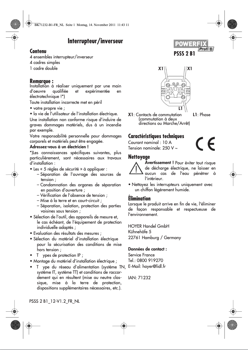 Página 1 del manual Manual de usuario Powerfix PSSS 2 B1