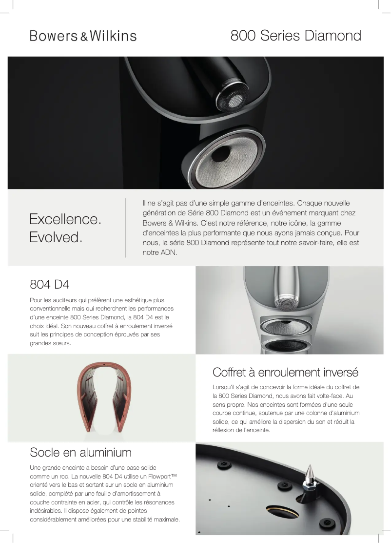 Página 1 del manual Ficha técnica Bowers & Wilkins 804 D4