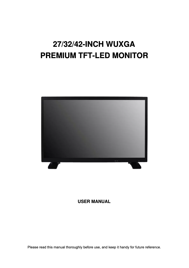 Page 1 de la notice Manuel utilisateur ViewZ Premium VZ-27RTHL