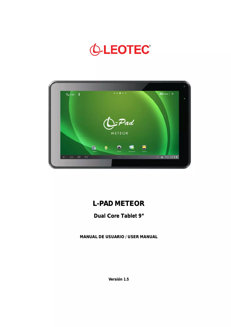 Image de la première page du manuel de l'appareil L-Pad Meteor LE-TAB910