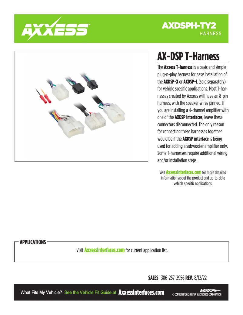 Página 1 del manual Ficha técnica AXESS AXDSPH-TY2