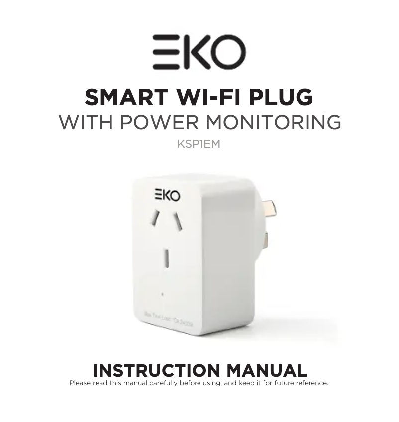 Page n°1 - Manuel utilisateur EKO KSP1EM