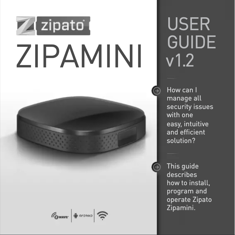 Page n°1 - Manuel utilisateur Zipato ZipaMini