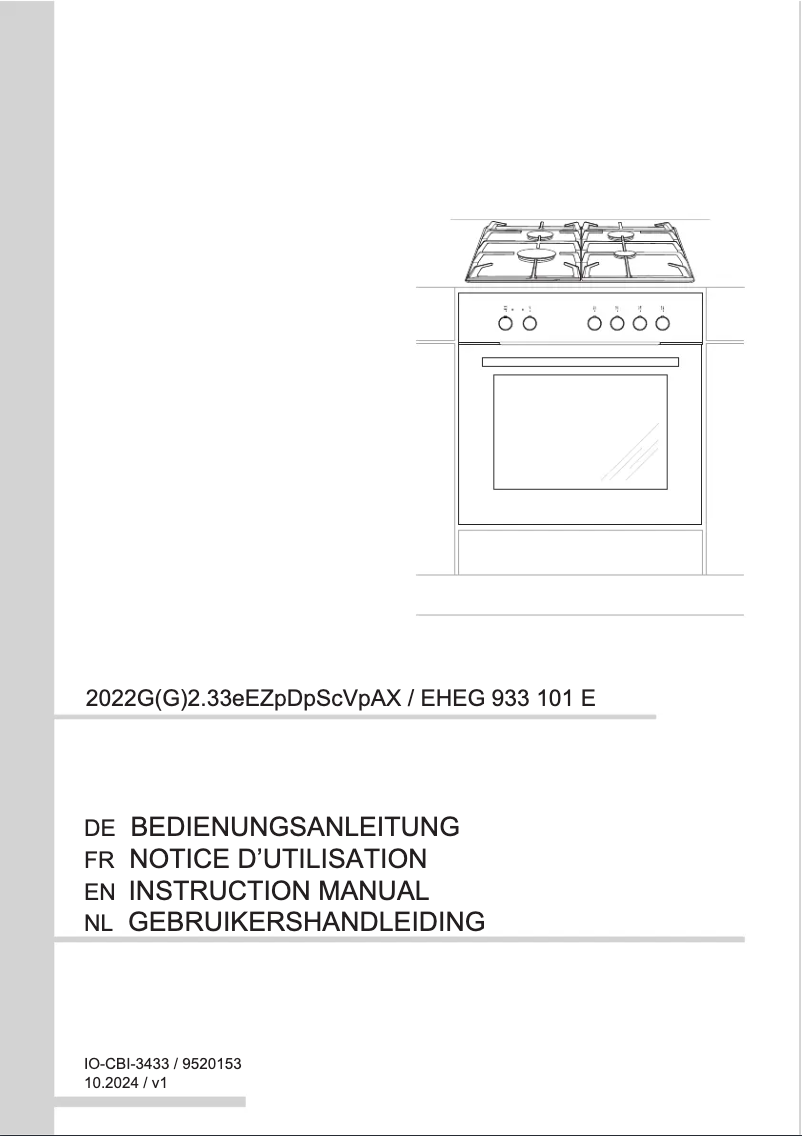 Image de la première page du manuel de l'appareil EHEG 933 101 E