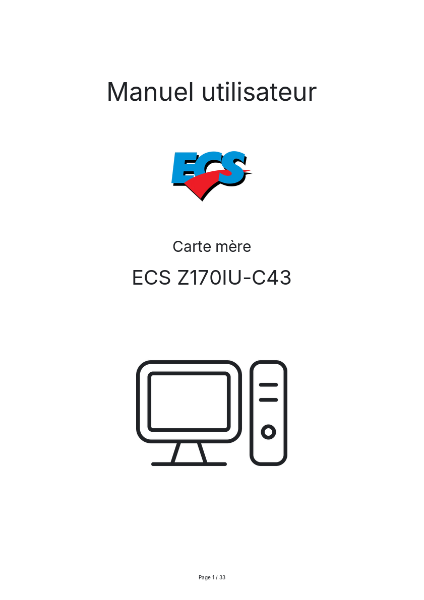 Image de la première page du manuel de l'appareil Z170IU-C43