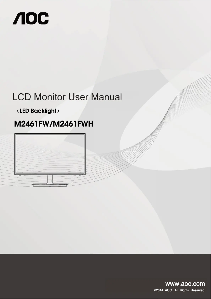 Image de la première page du manuel de l'appareil M2461FWH