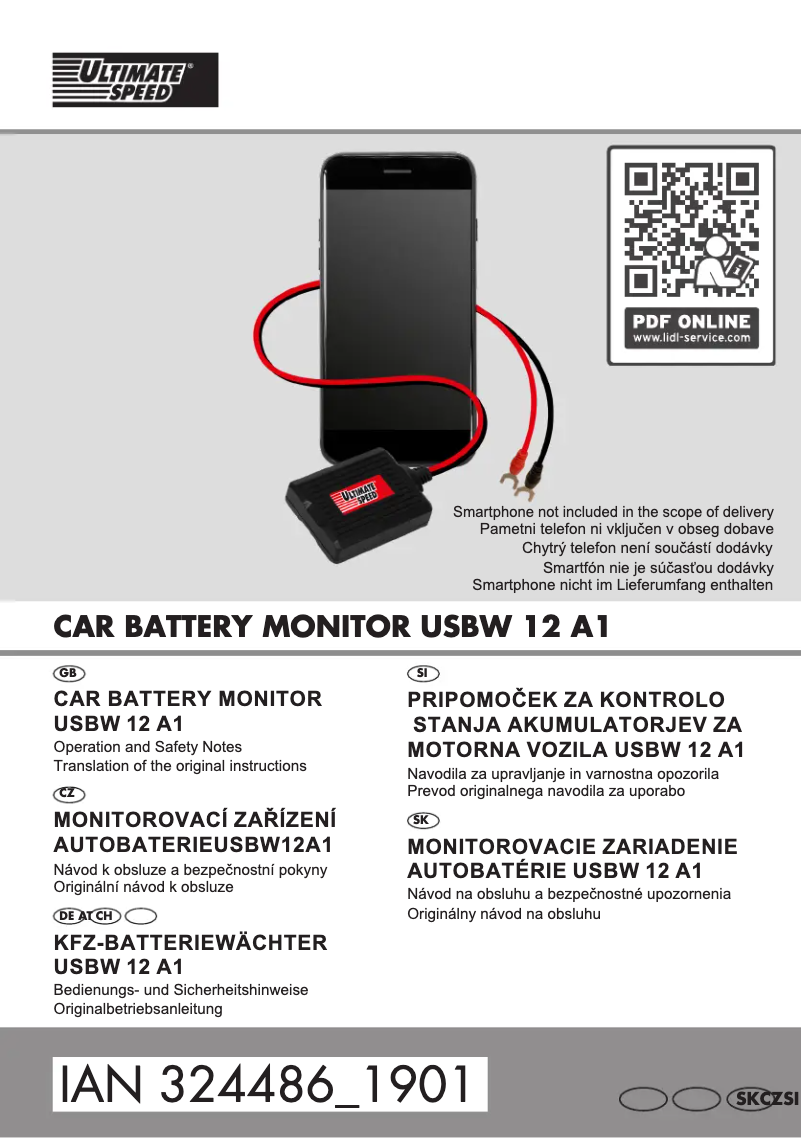 Page 1 de la notice Manuel utilisateur Ultimate Speed USBW 12 A1