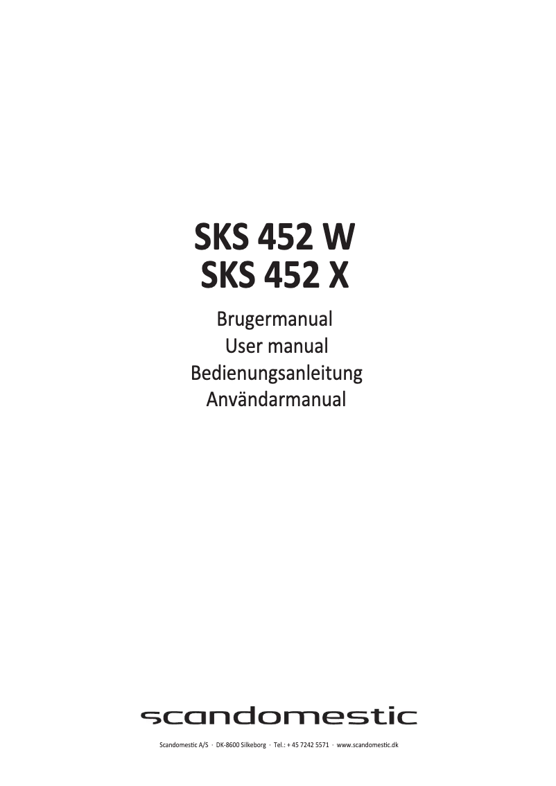 Image de la première page du manuel de l'appareil SKS 452 W