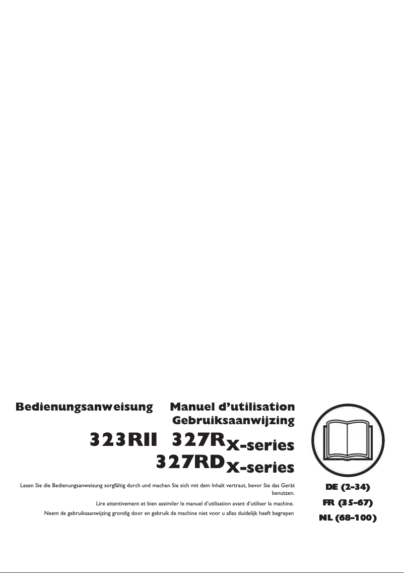 Page 1 de la notice Manuel utilisateur Husqvarna 327RX