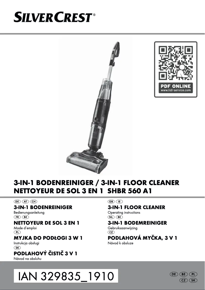 Page n°1 - Manuel utilisateur SilverCrest SHBR 560 A1