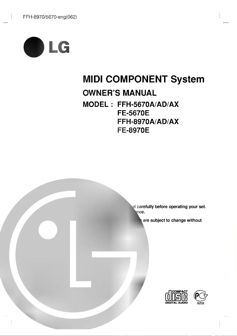 Image de la première page du manuel de l'appareil FFH-5670AX