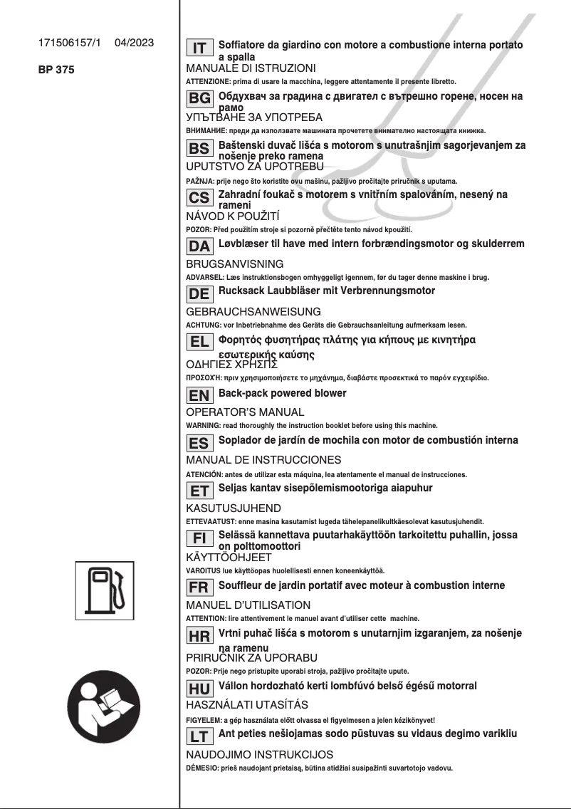 Image de la première page du manuel de l'appareil BL 980 R