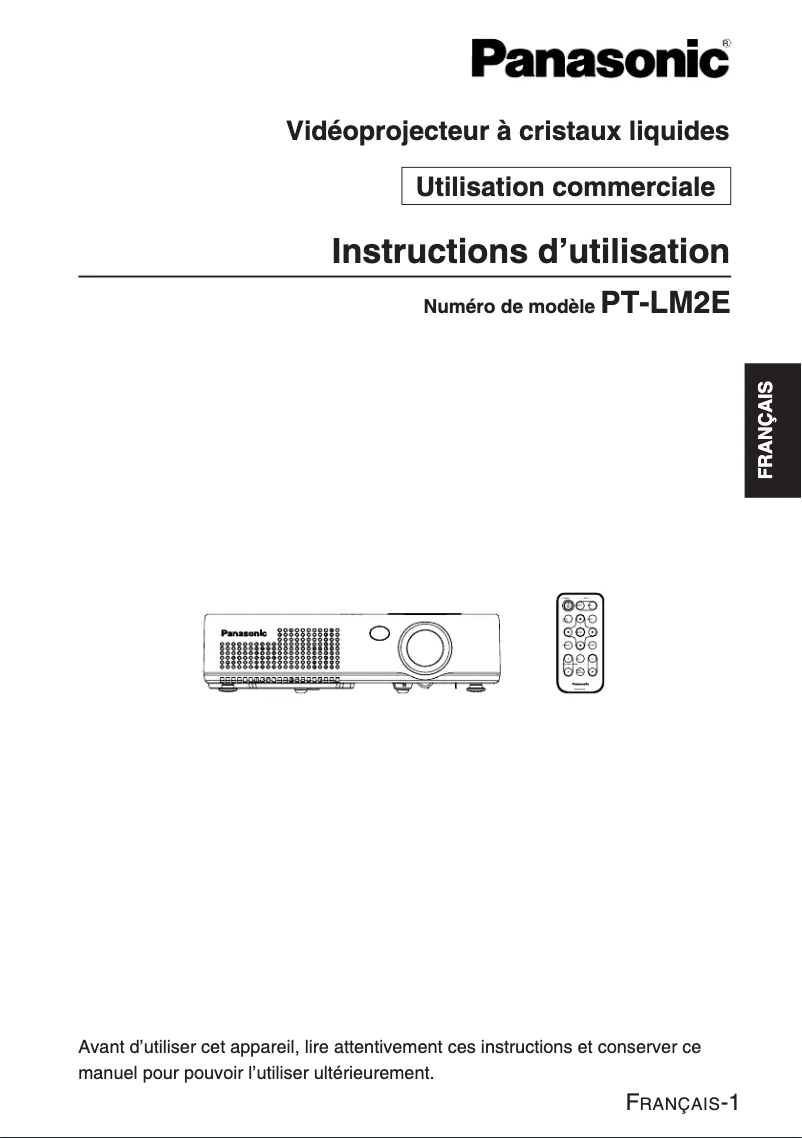 Página 1 del manual Manual de usuario Panasonic PT-LM2E