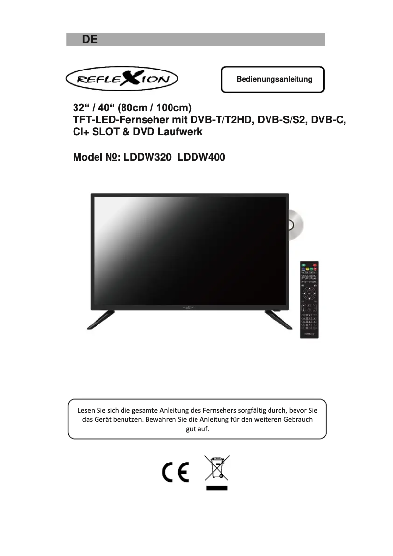 Página 1 del manual Manual de usuario Reflexion LDDW400