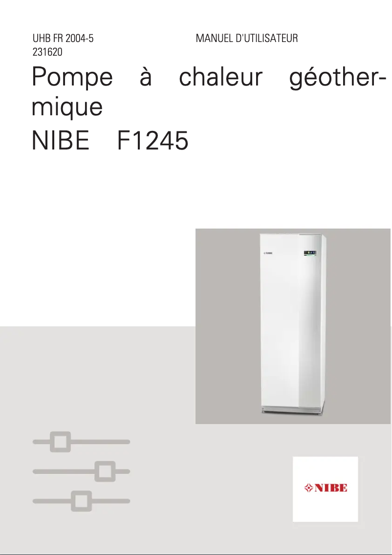 Page 1 de la notice Manuel utilisateur Nibe F1245-10