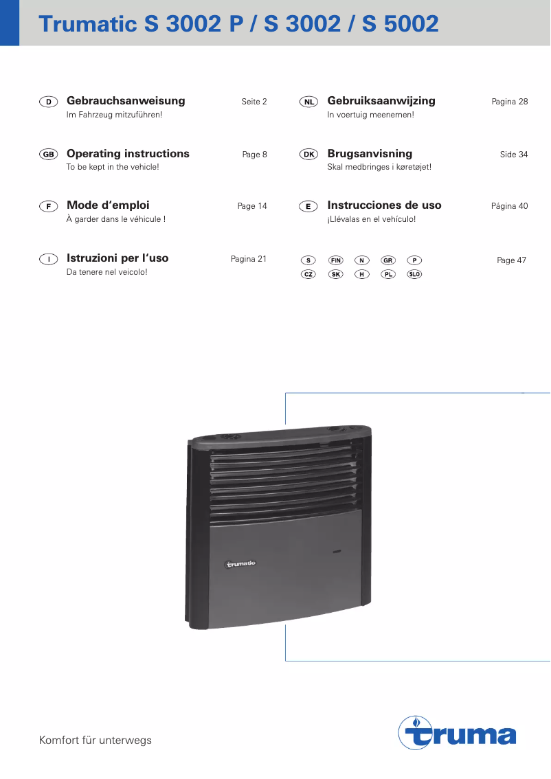Page n°1 - Manuel utilisateur Trumatic S 5002