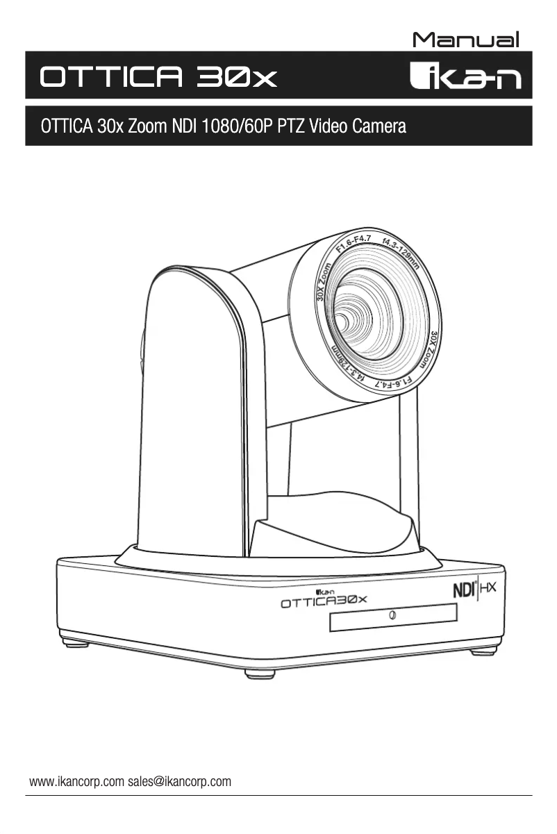 Page 1 de la notice Manuel utilisateur Ikan OTTICA 30x