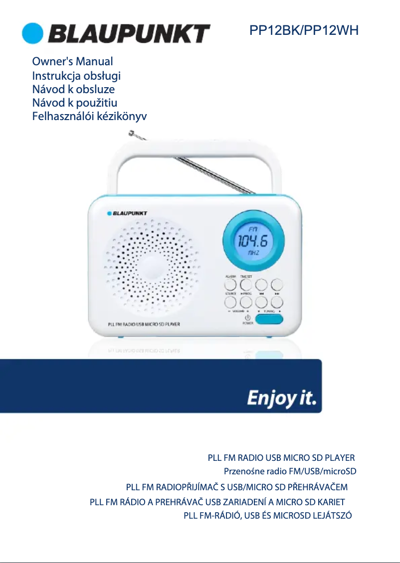 Página 1 del manual Manual de usuario Blaupunkt PP12WH