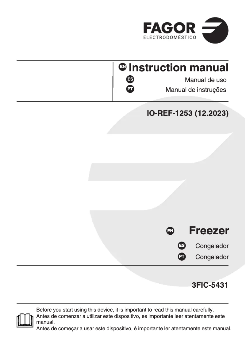 Page 1 de la notice Manuel utilisateur Fagor 3FIC-5431