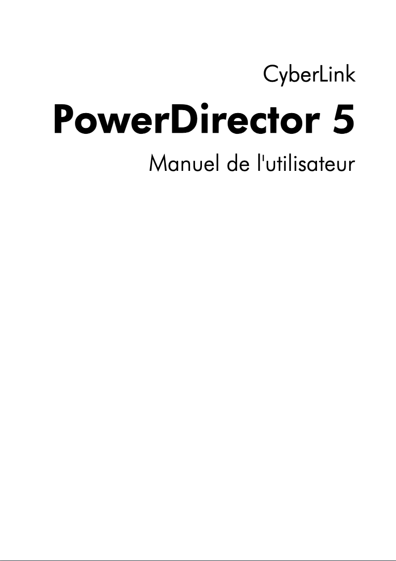 Image de la première page du manuel de l'appareil PowerDirector 5