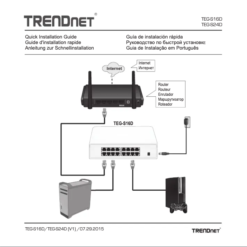 Page n°1 - Manuel utilisateur TRENDnet TEG-S24D