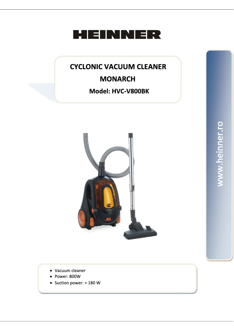 Image de la première page du manuel de l'appareil HVC-V800BK