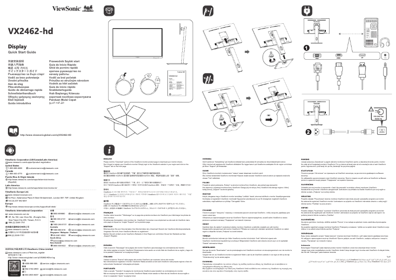 Image de la première page du manuel de l'appareil VX2462-HD