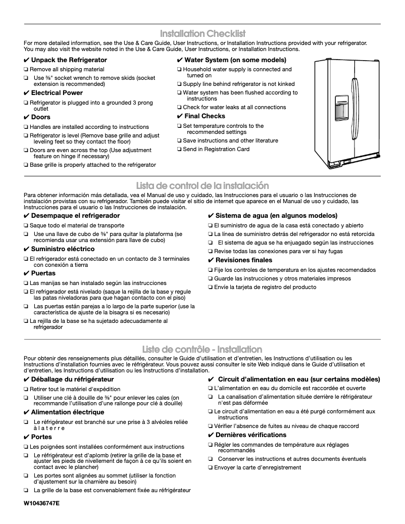 Page 1 de la notice Fiche technique Kenmore 51115
