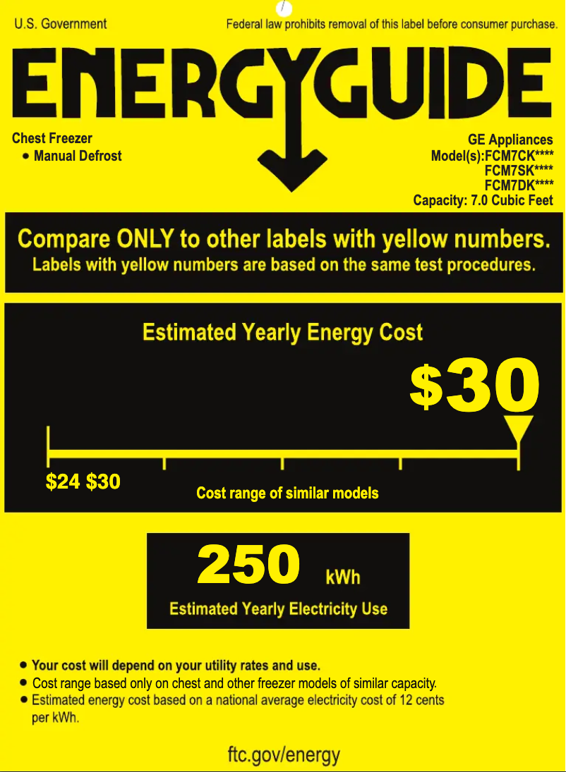 Page n°1 - Label énergétique GE FCM7SKWW