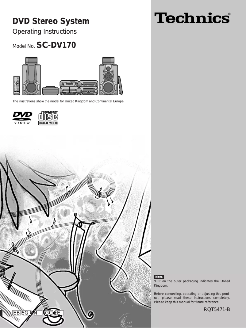 First page image of the manual for SC-DV170