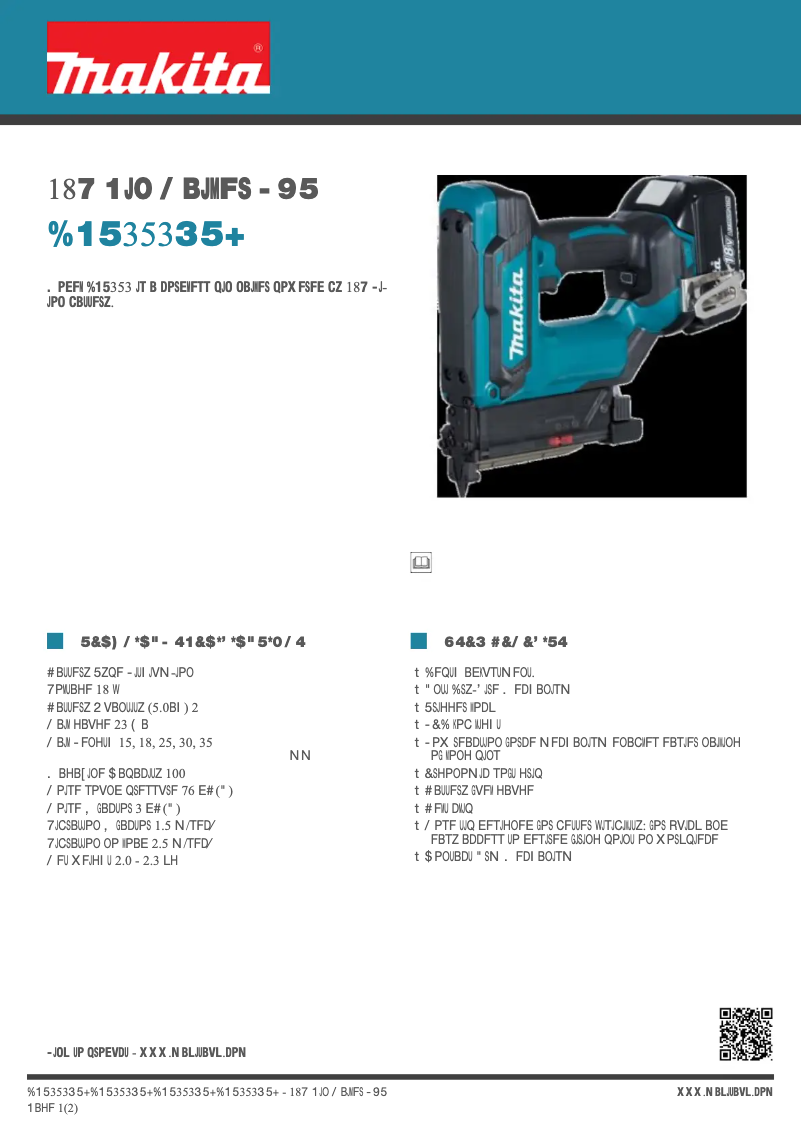 Page n°1 - Fiche technique Makita DPT353RTJ