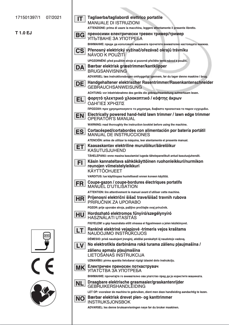 Page 1 de la notice Manuel utilisateur Stiga GT 110c A