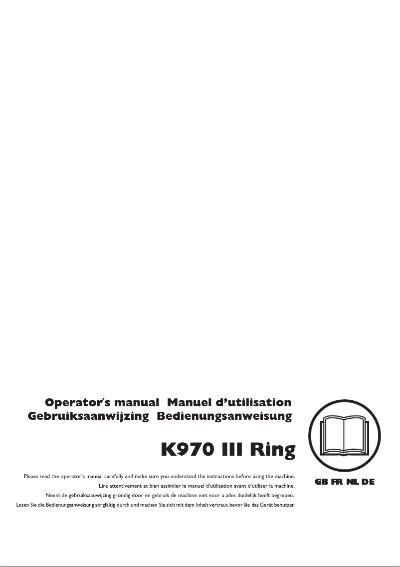 Page 1 de la notice Manuel utilisateur Husqvarna K970 III Ring