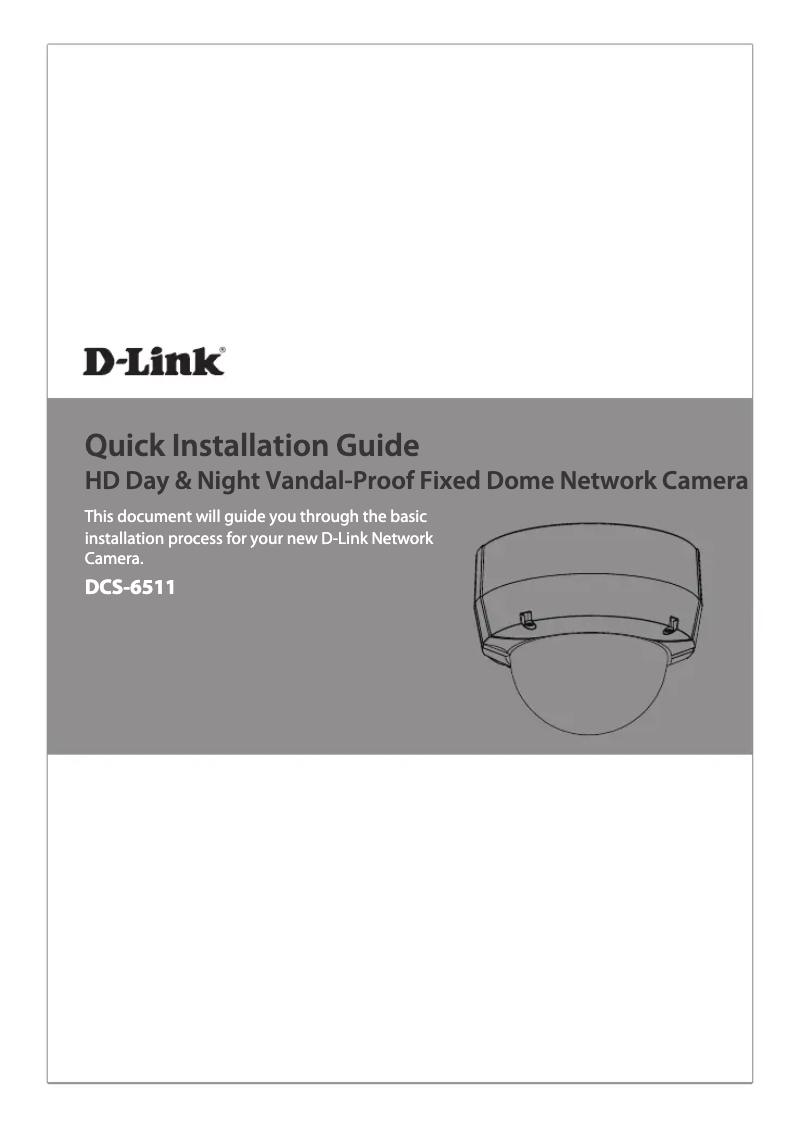 Page 1 de la notice Manuel utilisateur D-Link DCS-6511/E