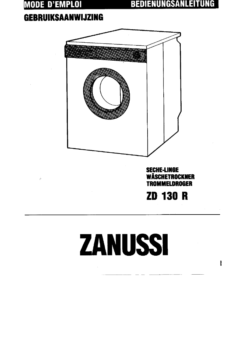 Página 1 del manual Manual de usuario Zanussi-Electrolux ZD 210 RE