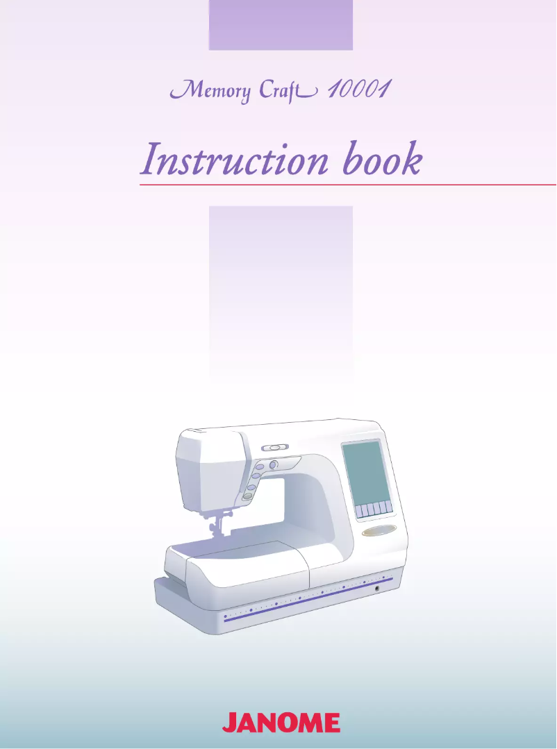 Page 1 de la notice Manuel utilisateur Janome Memory Craft 10001