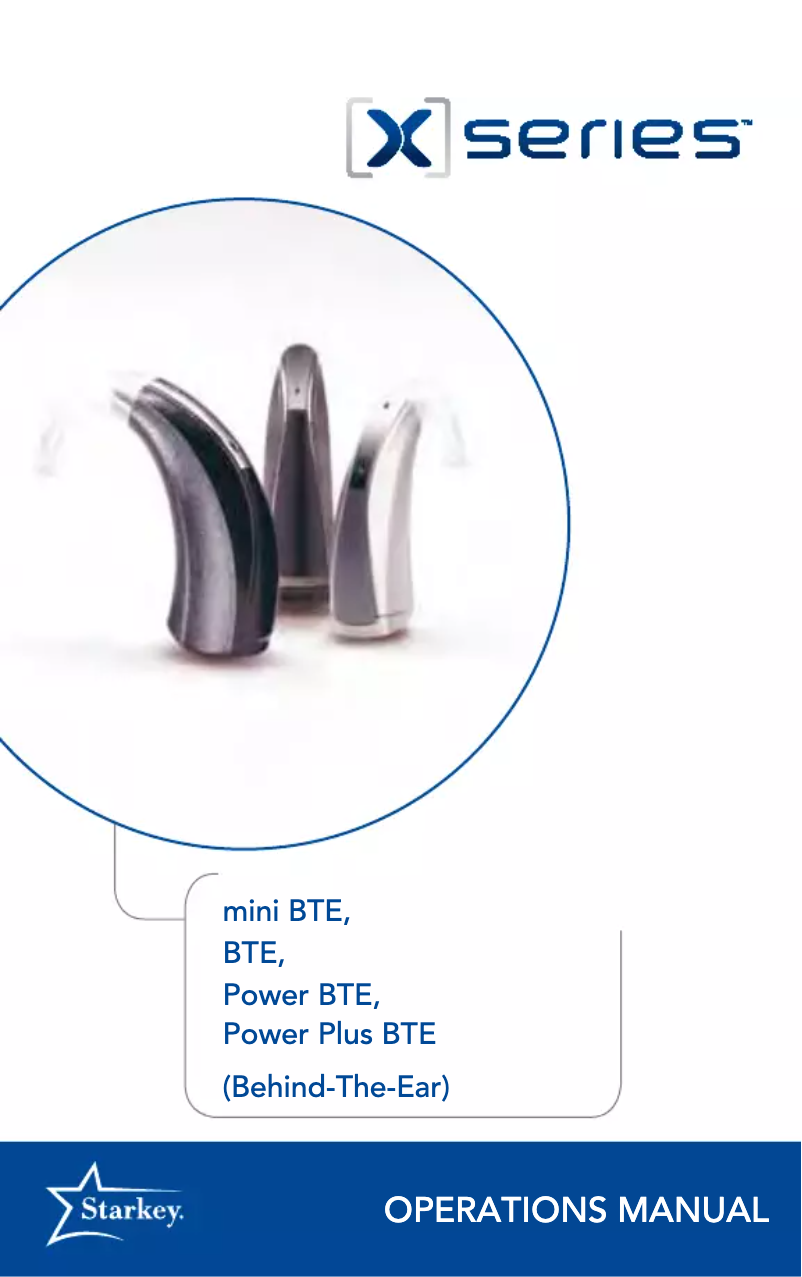 Image de la première page du manuel de l'appareil X Series Power Plus BTE