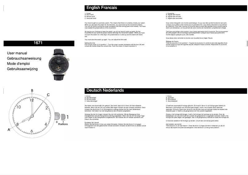Page 1 de la notice Manuel utilisateur Davis 1671