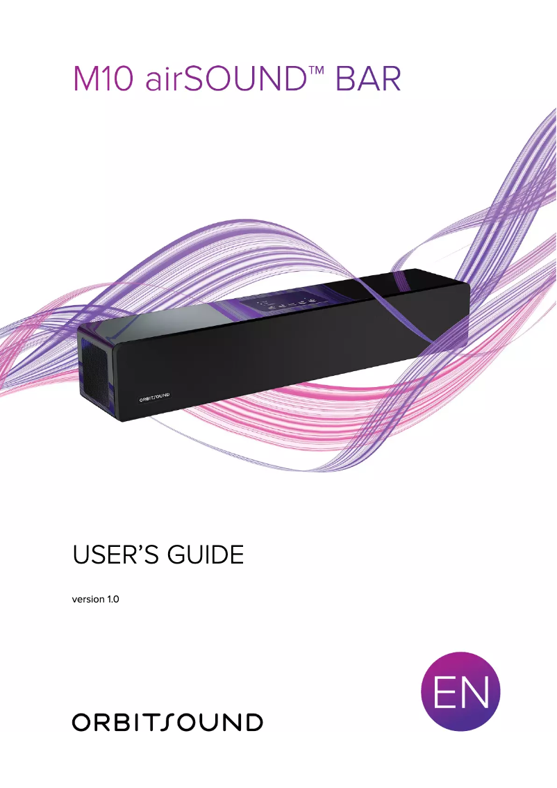 Page 1 de la notice Manuel utilisateur Orbitsound M10 airSOUND Bar