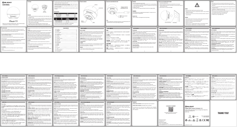 Page 1 de la notice Manuel utilisateur Olight Obulb Pro